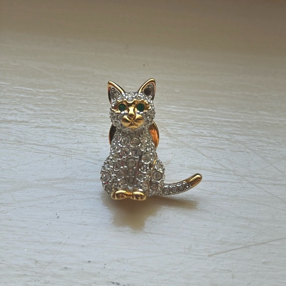 Vintage Swarovski Kitten Cat Brooch - Picture 1 of 3